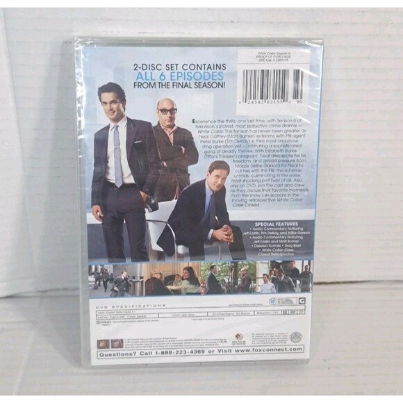White Collar The Complete Sixth Season DVD 2014 USA Release NEW SEALED TV Series - Picture 2 of 3